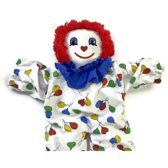 Floppy Raggedy Ann Cloth Doll With Stitched Features & Colorful Balloons 22" - Picture 5 of 8